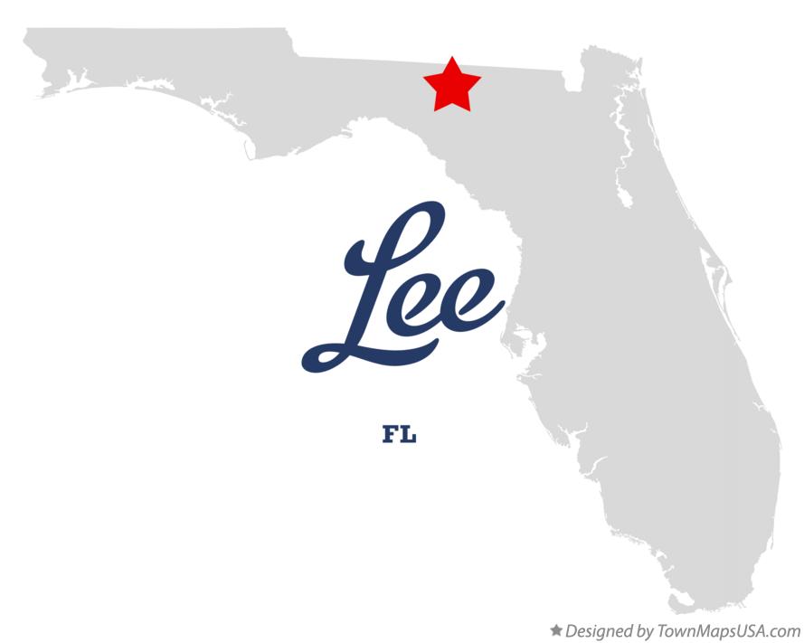 Map of Lee, FL, Florida