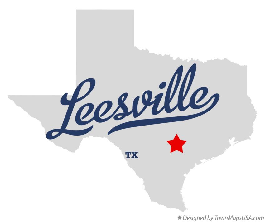 Map of Leesville, TX, Texas