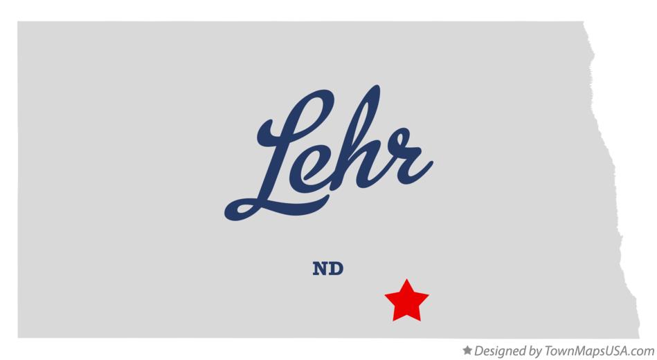 Map of Lehr, ND, North Dakota