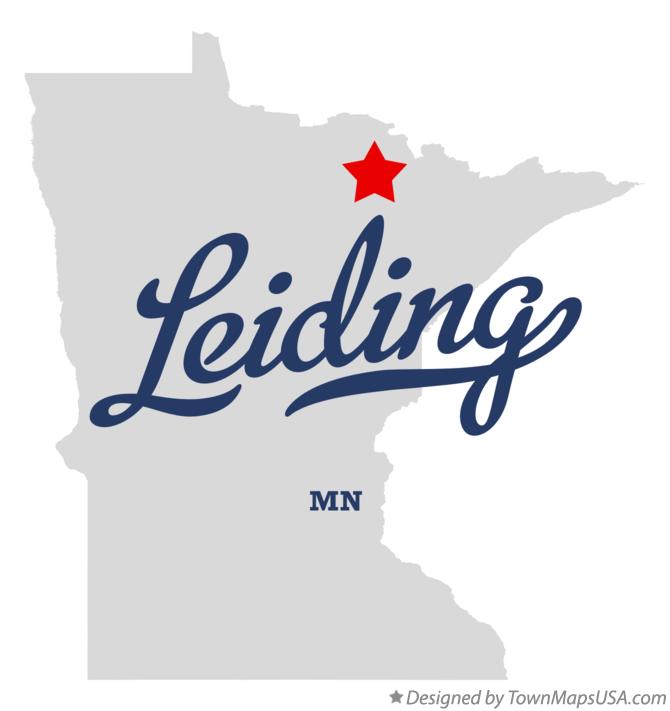 Map of Leiding, MN, Minnesota