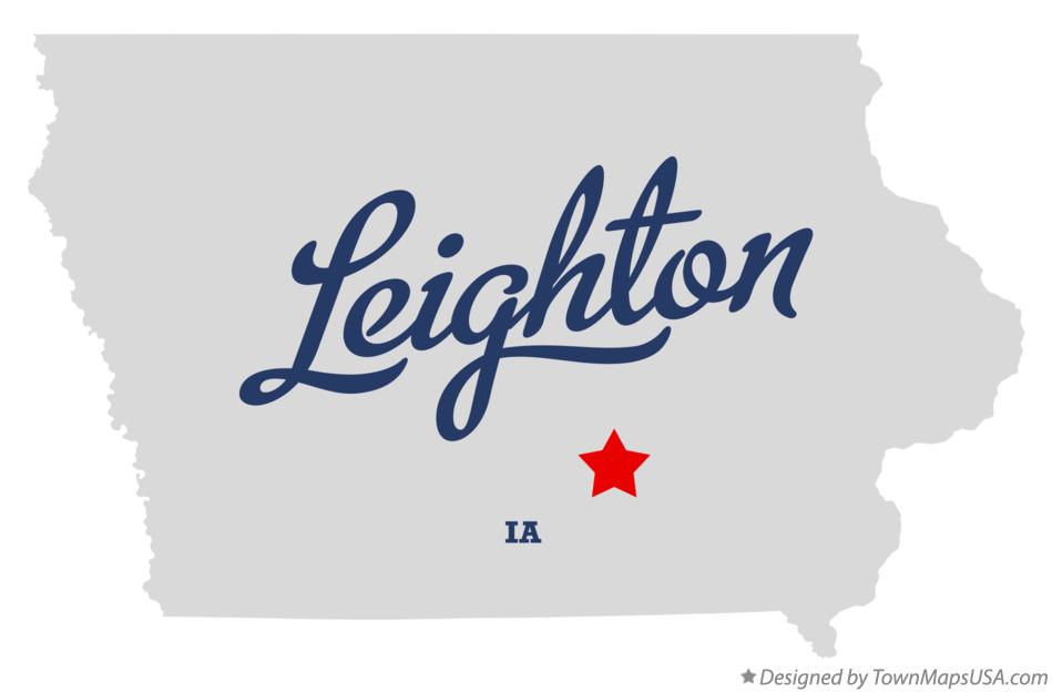 Map of Leighton, IA, Iowa