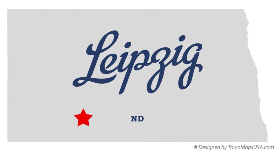 Map of Leipzig, ND, North Dakota
