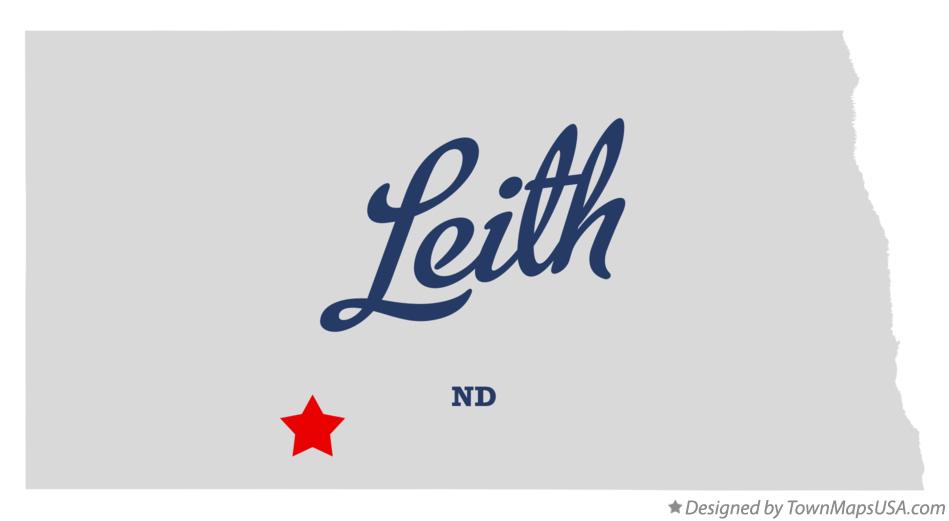 Map of Leith, ND, North Dakota