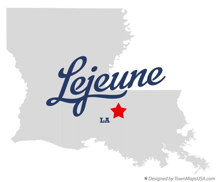 Map of Lejeune, LA, Louisiana