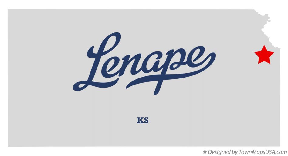 Map of Lenape, KS, Kansas