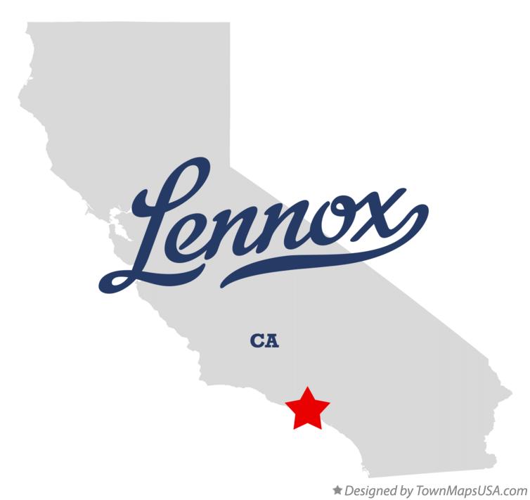 Map of Lennox, CA, California