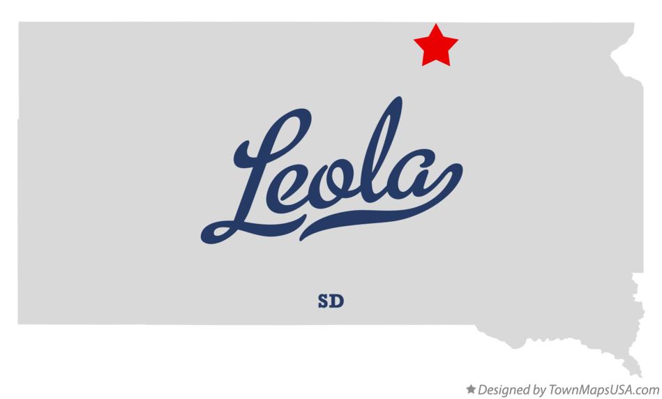 Map of Leola, McPherson County, SD, South Dakota