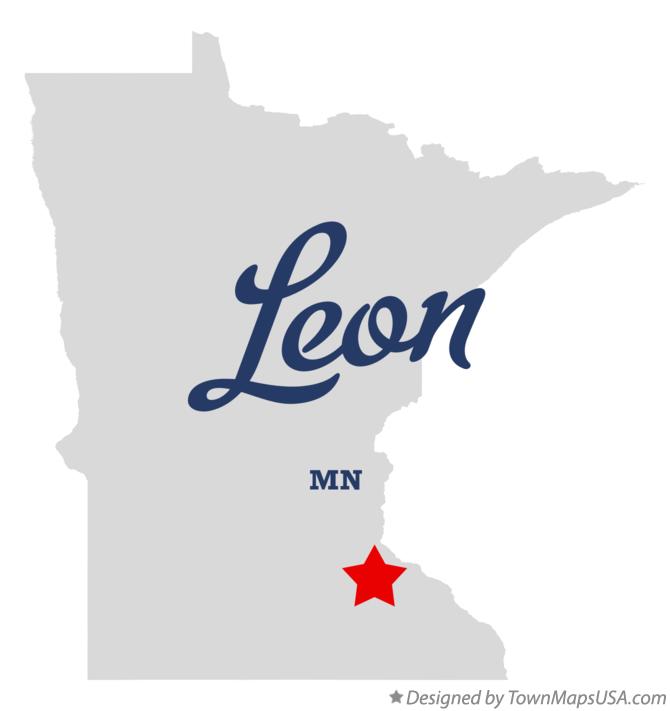 Map of Leon, Goodhue County, MN, Minnesota