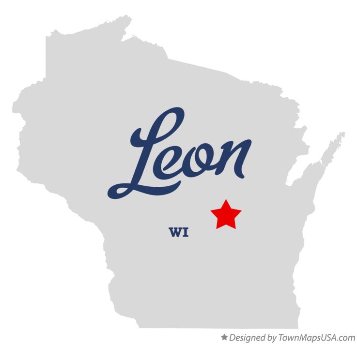 Map of Leon, Waushara County, WI, Wisconsin