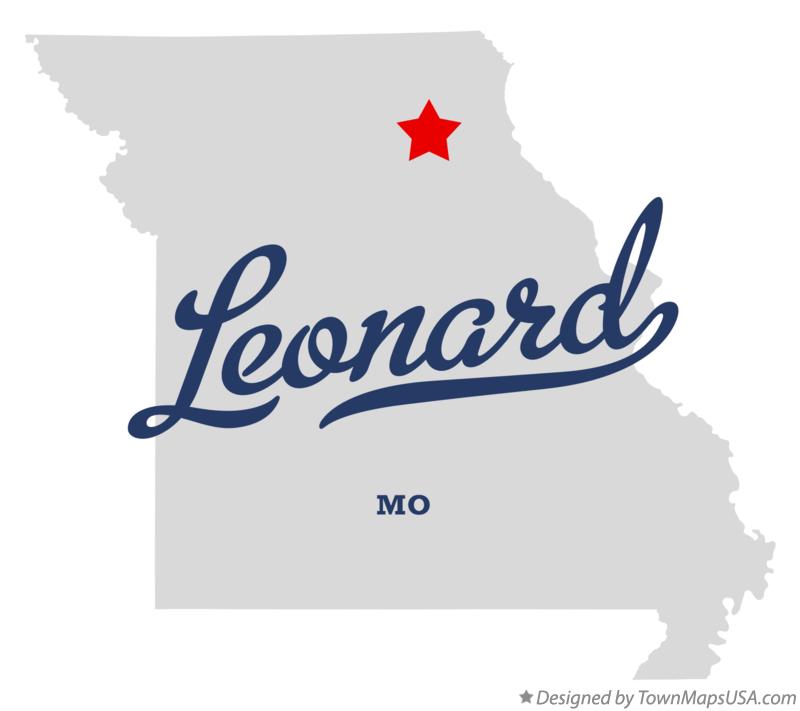 Map of Leonard, MO, Missouri
