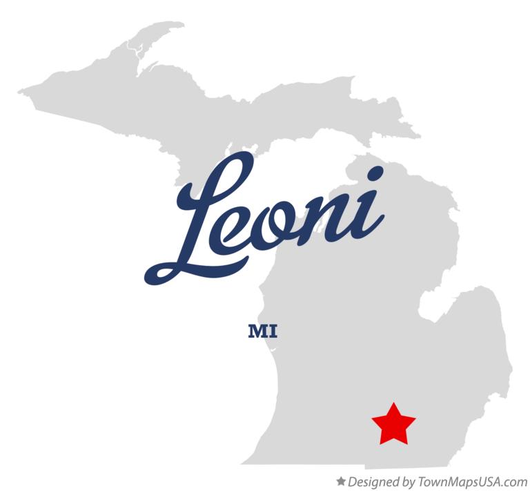 Map of Leoni, MI, Michigan