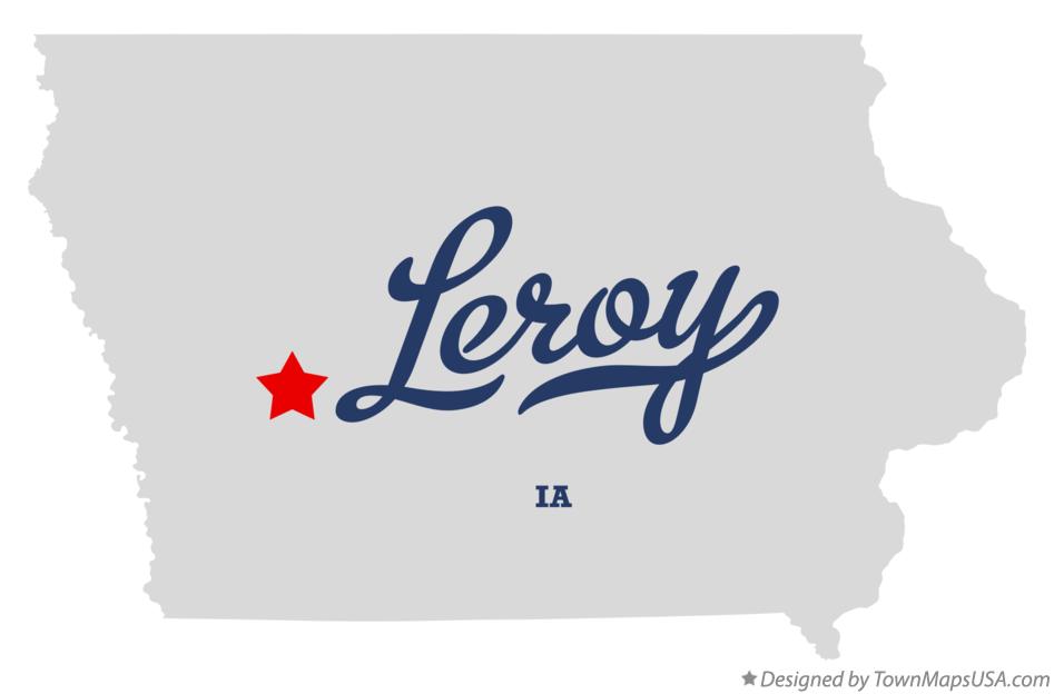 Map of Leroy, Audubon County, IA, Iowa