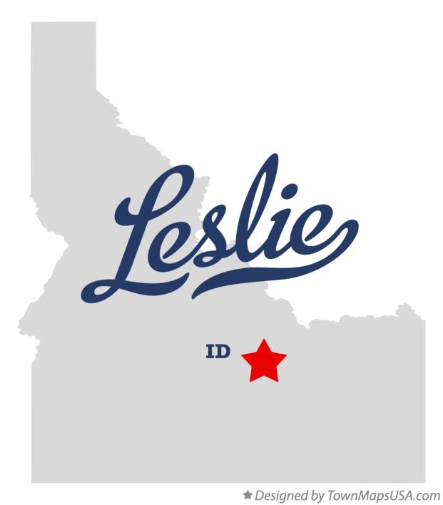 Map of Leslie, ID, Idaho