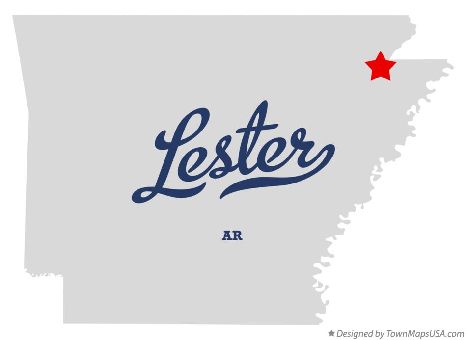 Map of Lester, AR, Arkansas