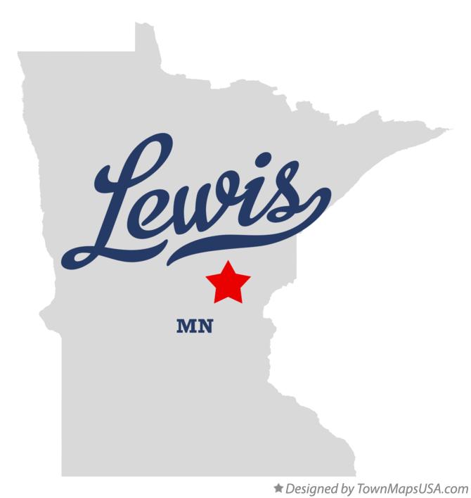 Map of Lewis, MN, Minnesota