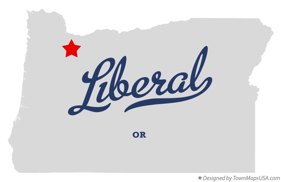Map of Liberal, OR, Oregon