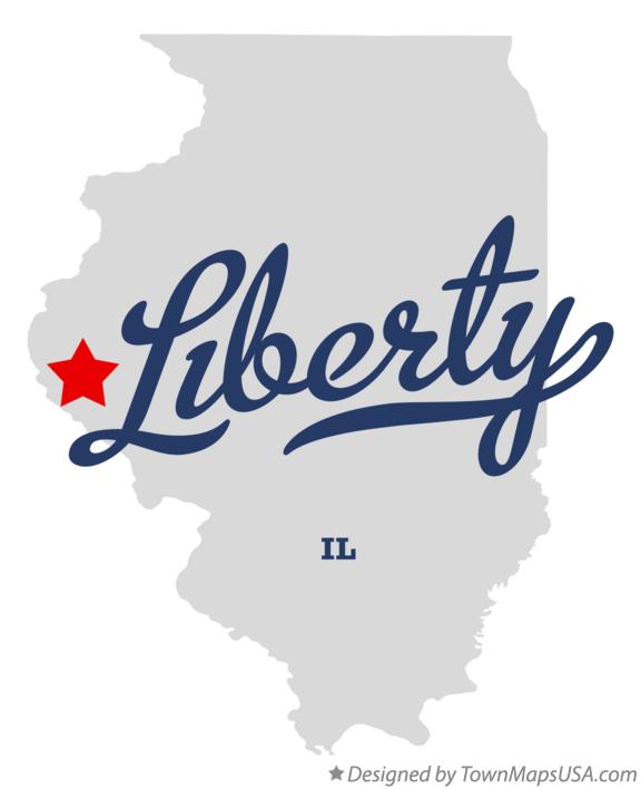 Map of Liberty, Adams County, IL, Illinois