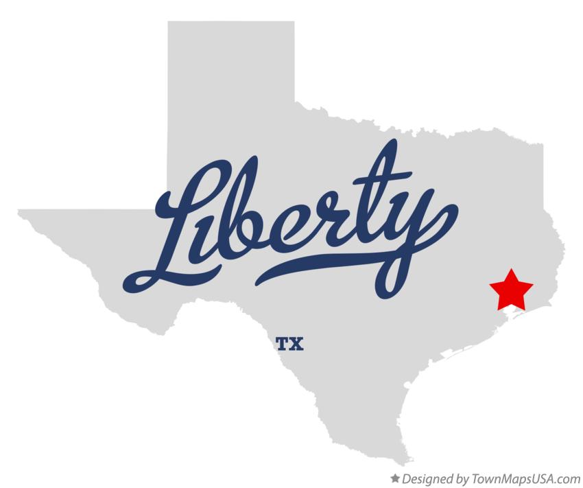 Map of Liberty, TX, Texas