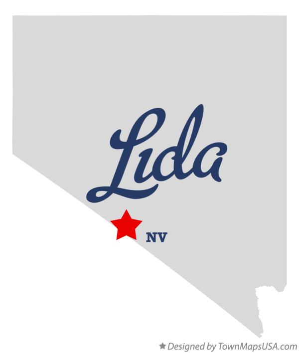 Map of Lida, NV, Nevada