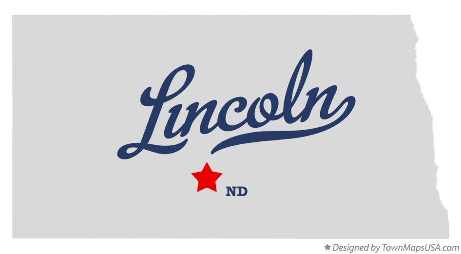 Map of Lincoln, Burleigh County, ND, North Dakota