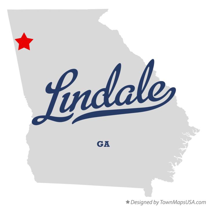 Map of Lindale, GA,