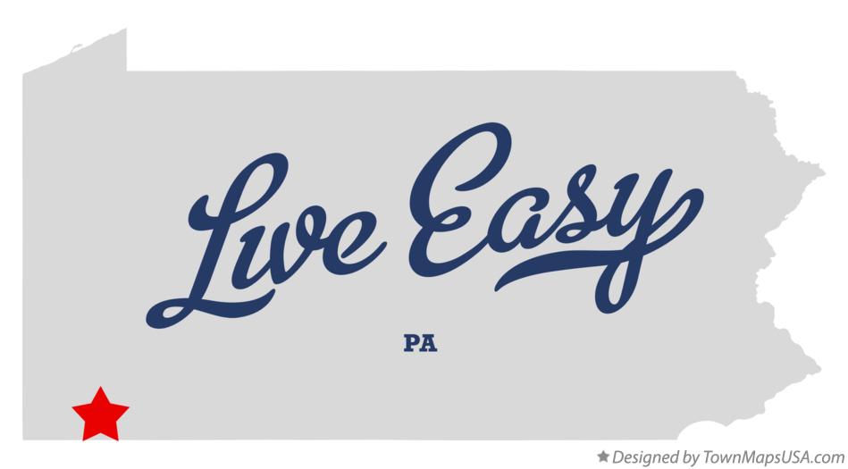Map of Live Easy, PA, Pennsylvania
