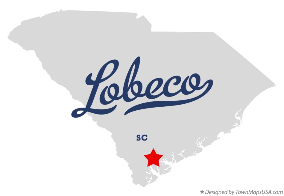 Map of Lobeco, SC, South Carolina