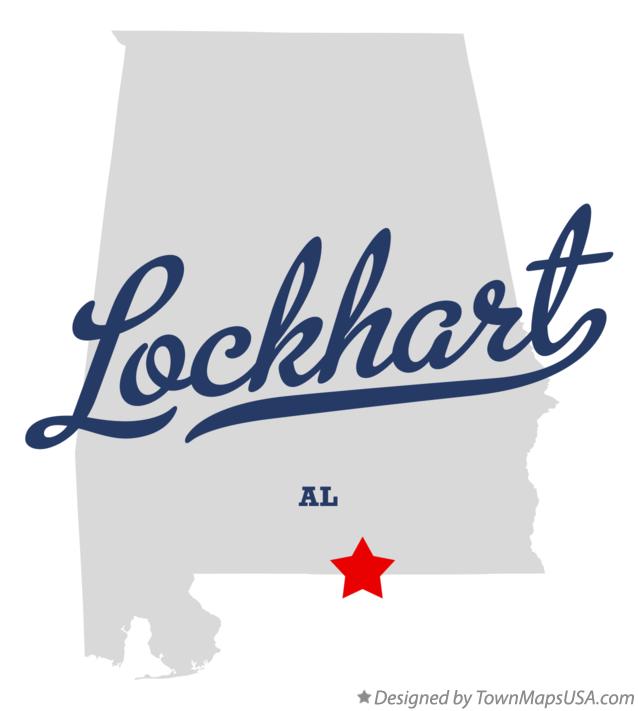 Map of Lockhart, AL, Alabama