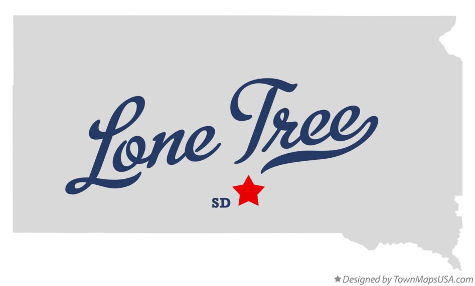 Map of Lone Tree, Tripp County, SD, South Dakota