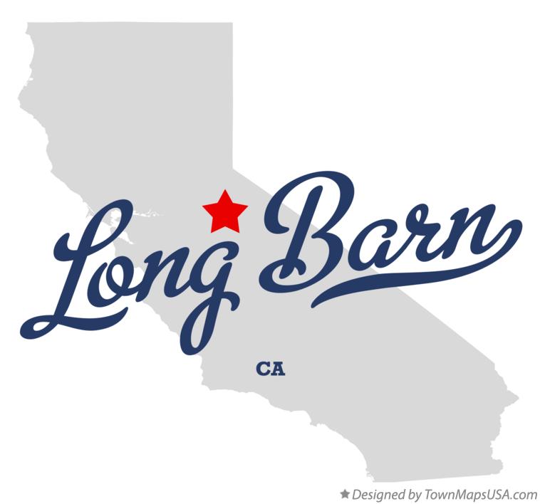 Map of Long Barn, CA, California