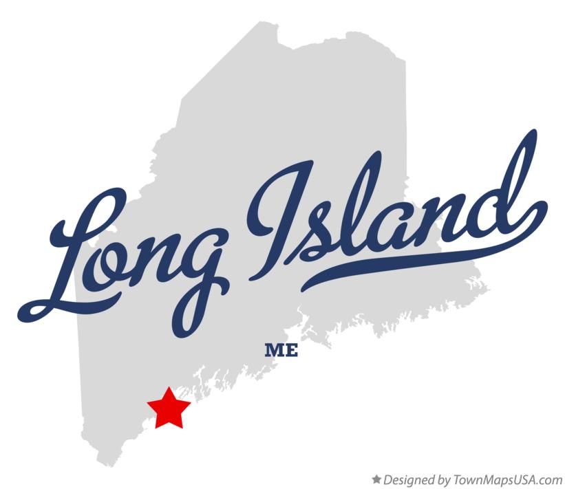 Map of Long Island, ME, Maine