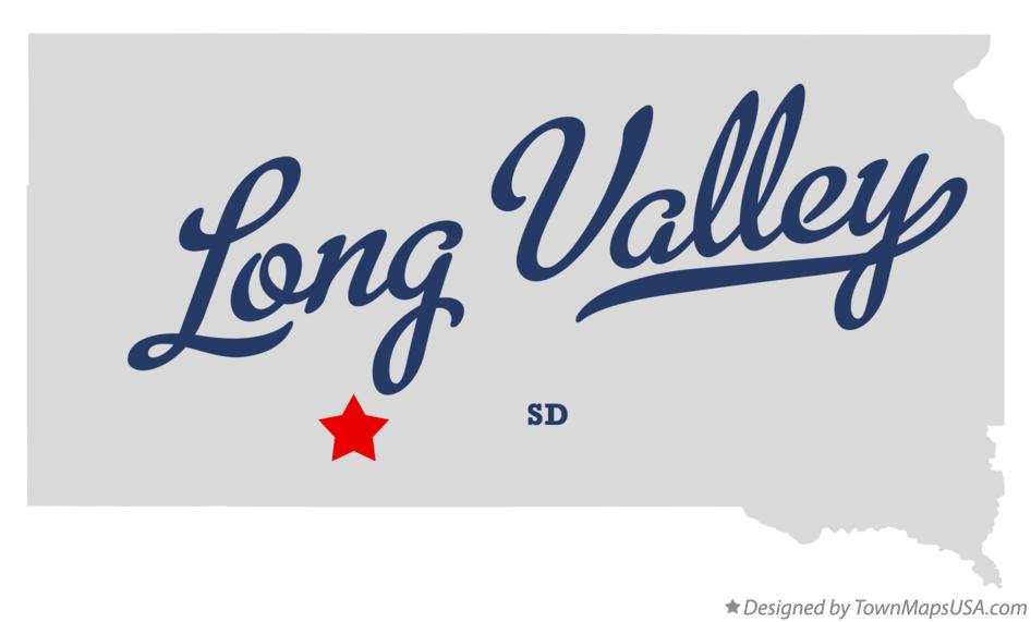 Map of Long Valley, SD, South Dakota