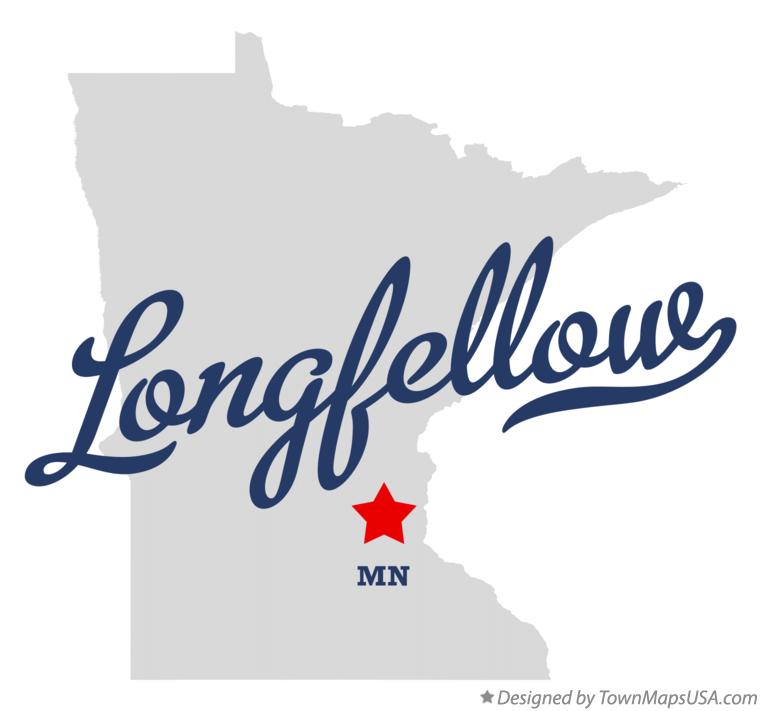 Map of Longfellow, MN, Minnesota