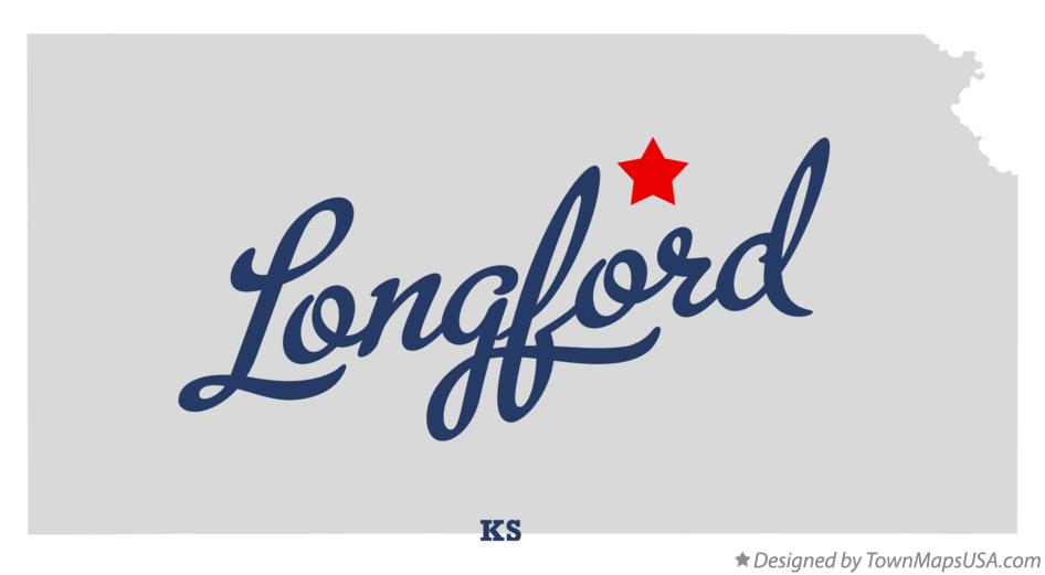 Map of Longford, KS, Kansas