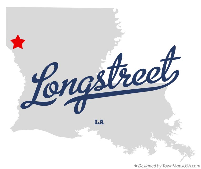 Map of Longstreet, LA, Louisiana