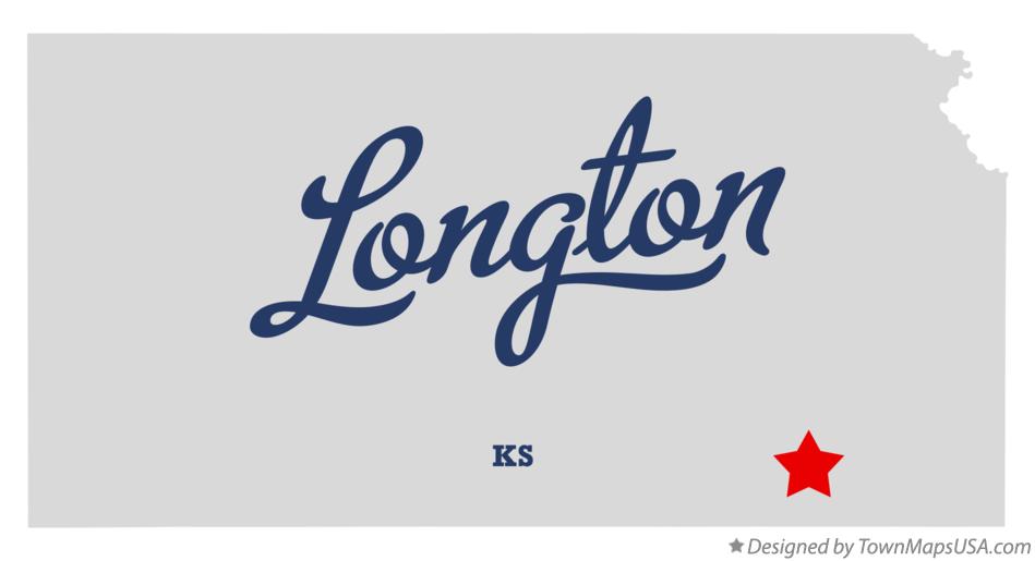 Map of Longton, KS, Kansas