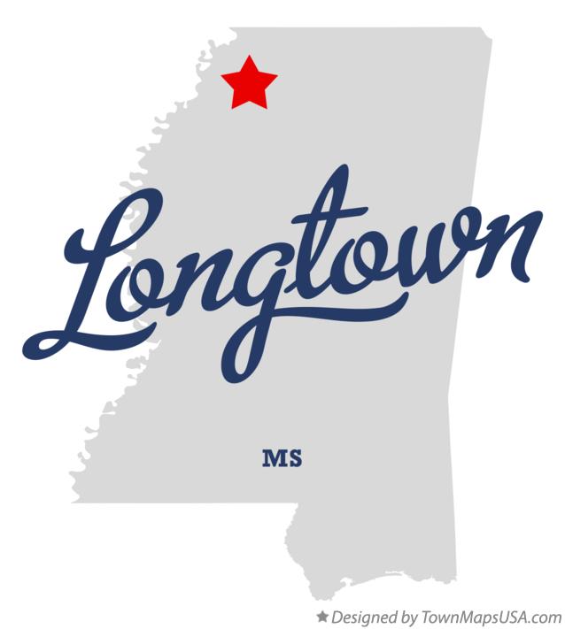 Map of Longtown, MS, Mississippi