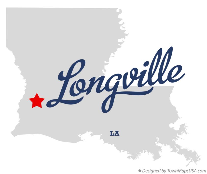Map of Longville, LA, Louisiana