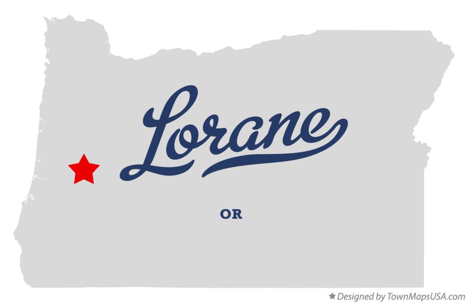 Map of Lorane, OR, Oregon