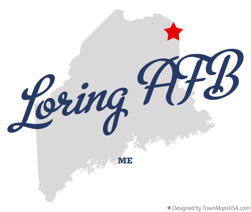 Map of Loring AFB, ME, Maine