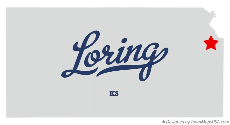 Map of Loring, KS, Kansas