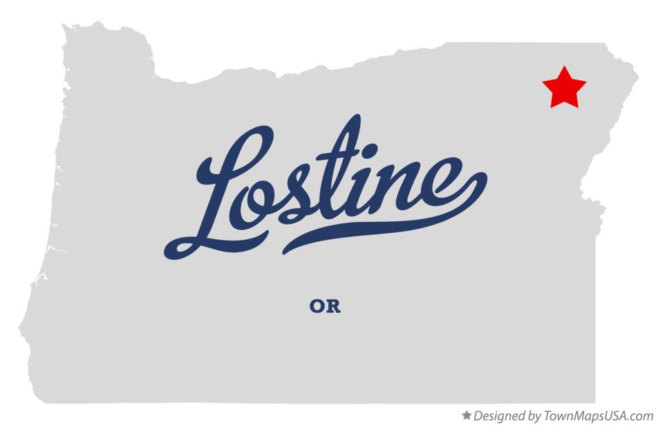 Map of Lostine, OR, Oregon