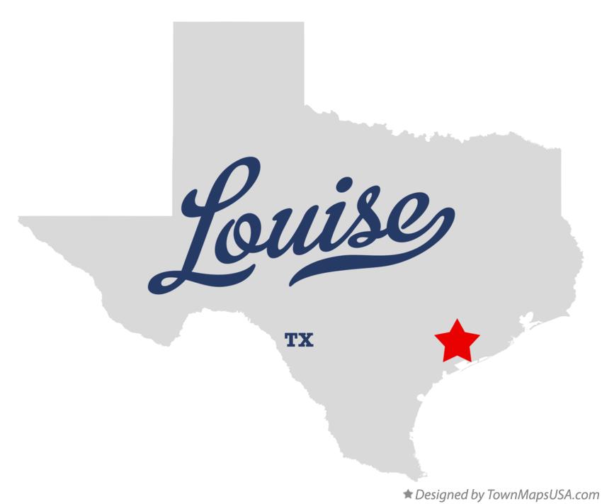 Map of Louise, TX, Texas