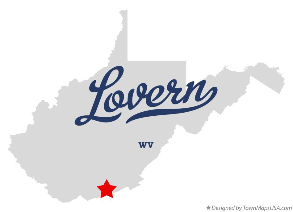 Map of Lovern, WV, West Virginia