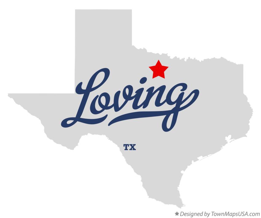 Map of Loving, TX, Texas