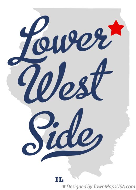 Map of Lower West Side, IL, Illinois
