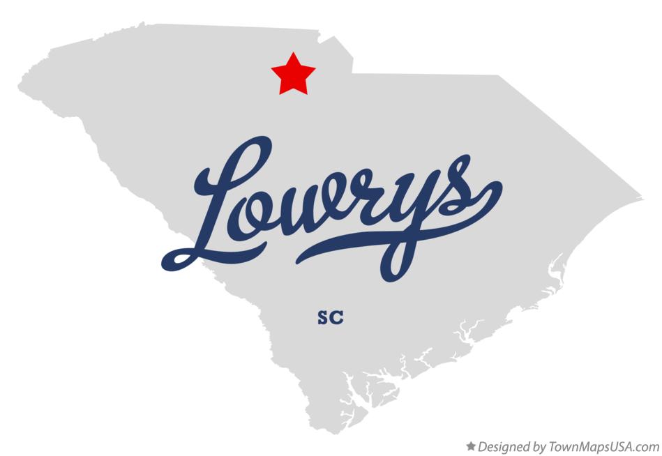 Map of Lowrys, SC, South Carolina