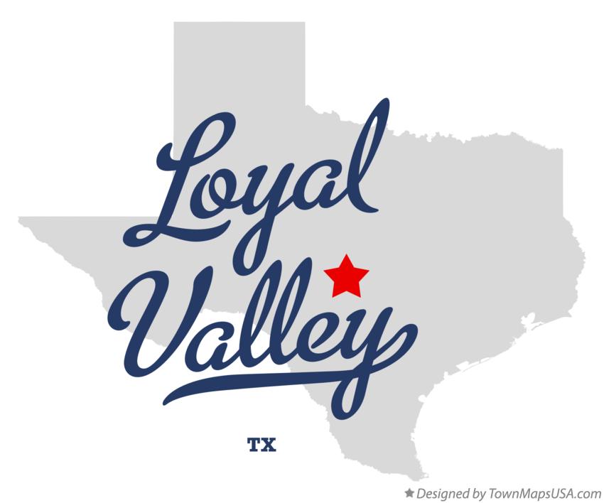 Map of Loyal Valley, TX, Texas