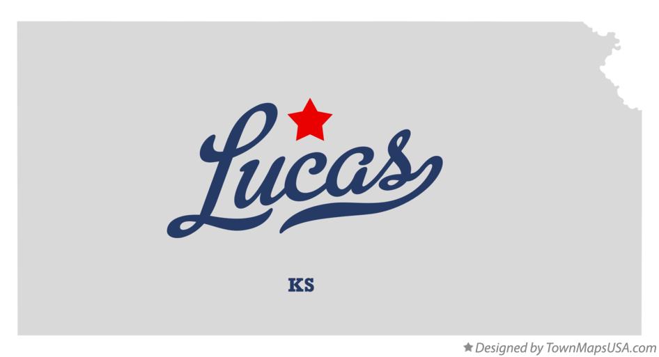 Map of Lucas, KS, Kansas