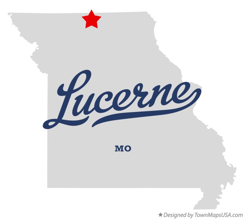 Map of Lucerne, MO, Missouri